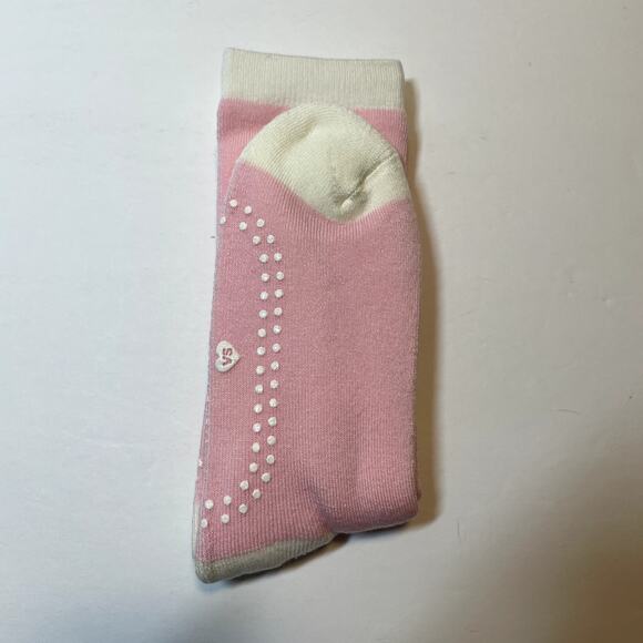 Victoria's Secret Accessories - Victorias Secret Slipper Socks Pink White Womens One Size Lined Classic Grippers
